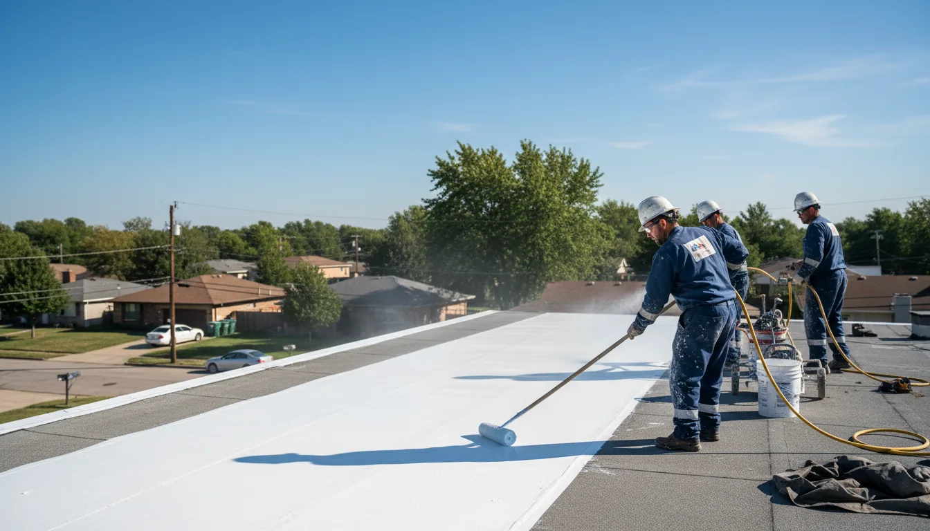 Commercial roof coating in Sharon, WI near me